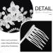 Zoestar Flower Wedding Tiaras and Crowns Silver Rhinestone Tiara Headband Pearl Leaf Princess Headwear Bridal Hair Accessories for Women - Buy Online on GoSupps.com