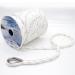INNOCEDEAR Double Braided Nylon Anchor Rope(White Reflective, 3/8" x 100',1/2" 150') Anchor Line/Boat Anchor Rope with Stainless Steel Thimble, Quality Marine Rope, Boat Accessories 100FT