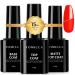 TOMICCA Gel Base and Top Coat Gel Nail Polish - Matte Top Coat Gel Nail Polish, 15ML 3 PCS Base Coat and Matte & Glossy No Wipe Top Coat Gel Nail Polish for Nail Art