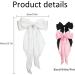 Hair Bow 3 PCS Big Bow Hair Clips Black Bow Hair Clip Hair Clips with Long Silky Satin Ribbon Solid Color Hair Barrettes for Women's trendy accessories (Pink Black White) - Buy Online on GoSupps.com
