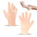 Moisturizing silicone gloves spa gel gloves silicone sleeping gloves reusable for female hand care repair dry cracked rough rough soft (1 pair of yellow) 1 pair - yellow