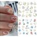 Spring Butterfly Water Transfer Nail Stickers - 12 Sheet Floral Nail Art Decals for DIY Manicure - Acrylic Nail Supplies - Buy Online on GoSupps.com