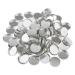 Sitrda 100 empty round metal pans for eyeshadow blush make-up powder box for magnetic pallet box reacts to magnets silver 25 mm