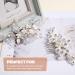 Housoutil Bridal Comb Wedding Hair Comb Hair Accessories for Girls Flower Hair Clip Wedding Ceremony Decorations Tiara White Pearl Bride Flower Head Color-preserving Copper Wire - Buy Online on GoSupps.com
