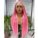 Vebonny 26 Inch Light Pink Lace Front Wig - Synthetic Mixed Baby Hair for Fashion & Cosplay - Buy Online on GoSupps.com