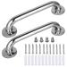 Harrianna 2 Pack Shower Grab Bar Chrome Stainless Steel Bathroom Grab Bar Shower Handle Bath Handle Grab Bars Senior for Bathroom - Handicap Elderly Injury Senior Assist Bath Handle(12 Inch) 12inch
