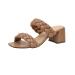 CUSHIONAIRE Women's Onyx braided Heel Sandal +Memory Foam Wide Widths Available 8 Tan