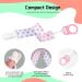 8 Pcs Pink Dummy Clips Pacifier Holder Set for Girls - Silicone Teething Soother Chains with Adapter Leash - Fits All Pacifier Clips - Baby Teething Toys - Buy Online on GoSupps.com