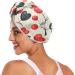 Red Black Heart Leaf Hair Towel 2 Pack | Super Absorbent Quick Dry Hair Turban for Women & Girls - Buy Online on GoSupps.com