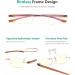 Eyekepper Blue Light Blocking Rimless Reading Glasses for Women - Stylish Gold Frame & Brown Arms +0.00 - Buy Online on GoSupps.com