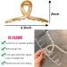 Large Brushed Metal Hair Claw Clips - Strong Hold Vintage Shark Claw Clips for Women and Girls - 2Pcs Silver+Gold - Buy Online on GoSupps.com