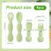 4pcs Silicone Baby Spoons | Self Feeding Utensils for 6-12 Months | BPA Free & Baby Led Weaning Spoons | Toddler Training Spoon (Matcha Green) - Buy Online on GoSupps.com