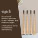 NATCH Premium Moso Bamboo Toothbrush - Soft Castor Oil Bristles for Healthy Teeth & Gums | Eco-Friendly Black Bamboo | 1 Pack - Buy Online on GoSupps.com