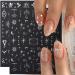3D Metallic Silver Nail Stickers - Self-Adhesive Star Moon Sun & Butterfly Design - 8pcs Nail Art Accessories for Stunning Manicures - Buy Online on GoSupps.com