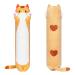 Mewaii soft toys orange 110cm plush pillow long kitten plush toy stuffed animal toys cuddly pillow gift plush pillow over 3 years of light orange cat 110 cm
