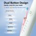 Portable Battery Powered Rechargeable Toothbrush - Teeth Whitening 4 Brush Heads 2 Piece Set (White & Pink) - International Shipping Available - Buy Online on GoSupps.com