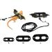 Flyan 1 Set Adjustable Lizard Leash 3 Sizes Reptile Leather Harness Bearded Dragon Rope with Cool Wings for Amphibians Chameleons Small Pet Animals