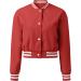 Veste en Cuir V ritable Femme - Blouson Moto Court D contract Femme | Manteau Hiver en Cuir Rouge pour Printemps et Automne - Buy Online on GoSupps.com