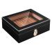 Cigar Boxs Cigar Case Cigar Box Humidors 35 Cigars Cooler Cecigar External Hygrometer Piano Portable Cigar Gift Box Red 26*22*6.8Cm