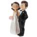 SAFIGLE Resin Couple Wedding Cake Topper Bride and Groom Figure Cake Decor Wear-Resistant Bride Groom Cake Topper Couple Figure Engagement Wedding Decor Anniversary Supply