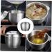 Milisten 3 Pcs Lard Can Stainless Steel Containers Pasta Containers Kitchen Supply Grease Storage Can Sauce Pot Grease Container Fruit Strainer Steam 304 Stainless Steel Chocolate - Buy Online on GoSupps.com