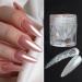 GZMAYUEN White Pearl Chrome Nail Powder Nail Shimmer Powder Iridescent Pearl Chrome Powder for Nails