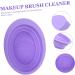 Mipcase 2pcs Cleaning Pad Makeup Brush Cleaning Scrubber Limpiador De Brochas De Maquillaje Makeup Brush Cleaning Cup Brush Cleansing Pad Face Cosmetic Brush Silica Gel Purple Make up - Buy Online on GoSupps.com