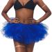 REETAN Ballet Tutu Skirt Tulle Elastic Dance Skirt Six-Layered Tutu Skirts Fashion Performance Costume for Women and Girls Royal Blue
