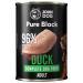 John Dog Pure Black Duck wet food. 400g. 100% premium natural ingredients, 96% meat and offal with duck broth, with milk thistle, minerals and