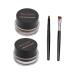 POPETPOP 2pcs Black Waterproof Eyeliner Blackest Eyeliner Eyeshadow Cream Eye Shadow Glitter Powder Lasting