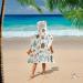 Gukasxi Kids Bathing Poncho Towel - Colorful Sea Animals Hooded Robe for Boys & Girls 65x75 cm | Perfect for Beach Swimming & Showers - Buy Online on GoSupps.com