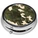 Army Camouflage Round Pill Box Organizer - 3 Compartment Travel Pill Box - Portable Black Storage for Medications - Buy Online on GoSupps.com