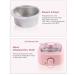 Sweet Pink Wax Warmer Set for Hair Removal - Mini Rose Electric Heater with Transparent Lid (EU Plug) | Ideal for Girls & Women - Buy Online on GoSupps.com