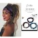 GORTIN Boho Green Feather Print Headbands - Set of 3 | Elastic Turban Headwraps for Women and Girls - Buy Online on GoSupps.com