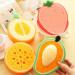 4pcs Cute Fruit Shaped Shower Sponge Set for Kids - Mango, Honey-Dew Melon, Orange, Strawberry - Buy Online on GoSupps.com