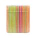 FOREVERIE 100 PCS Regular Plastic Flexible Bendy Straws Disposable for Drinking 0.24 Inch/6mm Diameter 8.27 Inches/21cm Length Soft Semi Clear Multi Light Colors Mix