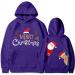 Yihaojia Womens Christmas Sweatshirts Pullover Hoodies Fleece Sweaters Long Sleeve Pockets Winter Fall Outfits Y2k Clothes Purple Large