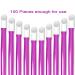 Laza 100 Pcs Plastic Handle Cuticle Pusher Nail Cleaner Manicure Tools - Purple, Men and Women - 100 Count Pack - Buy Online on GoSupps.com