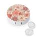 Contact Lens Case Nostalgic Style Flowers Portable Travel Contact Lens Box Contact Lens Storage Box