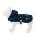 HUGO & HUDSON Dog Raincoat with Hood - Adjustable Waterproof Rain Coat Jacket with Harness Hole - Double Layered with Blue and White Lining - Navy XS XS Navy