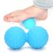 Double massage ball massage-lacrosse balls for myofascial relaxation peanut of shaped even massage roller for back foot neck spine shoulder physical blue
