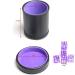 Purple PU Leather Dice Cup Set with Translucent Dice - Perfect for Liars Dice, Farkle, Yahtzee - Buy Online on GoSupps.com