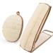 Lumos Living Premium Large Natural Loofah Exfoliating Shower Set  Loofah Exfoliating Back Scrubber and a Loofah Sponge Pad