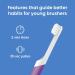 Quip Sonic Toothbrush for Kids - Electric Soft Bristle Timer Extra Brush Head & Travel Cover - Perfect for International Shipping - Purple - Buy Online on GoSupps.com