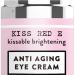 Kiss Red E Anti Aging Eye Cream 1oz - Vegan Formula for Dark Circles, Puffiness, and Wrinkles - 50 Days Supply - Buy Online on GoSupps.com