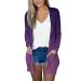 Long Shirt Outerwear Top Thin Warm Knitted Coat Women's Blouse V-Neck Shirt Tunic Long Women's Tunic Women's Shirt Casual Checked Shirt Women's Winter Chunky Knit Jacket H-purple. XL