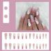 Runrayay Pink & White Press on Nails - 24Pcs Coffin Fake Nails for Nail Art & Manicure | Women's Acrylic Nail Decorations - Buy Online on GoSupps.com