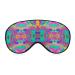 Vintage Neon Rainbow Tie Dye Sleep Mask for Women Adjustable Sleeping Eye Shades Cover with Elastic Strap