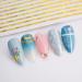 Metallic Line Holographic Nail Sticker Set - 7 Sheets Gold Glitter Zebra 3D Strips Decals Kit for Women - Buy Online on GoSupps.com