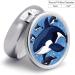 Portable 3 Compartment Pill Box - Blue Killer Whale Travel Pill Organizer for Purse & Pocket - Buy Online on GoSupps.com